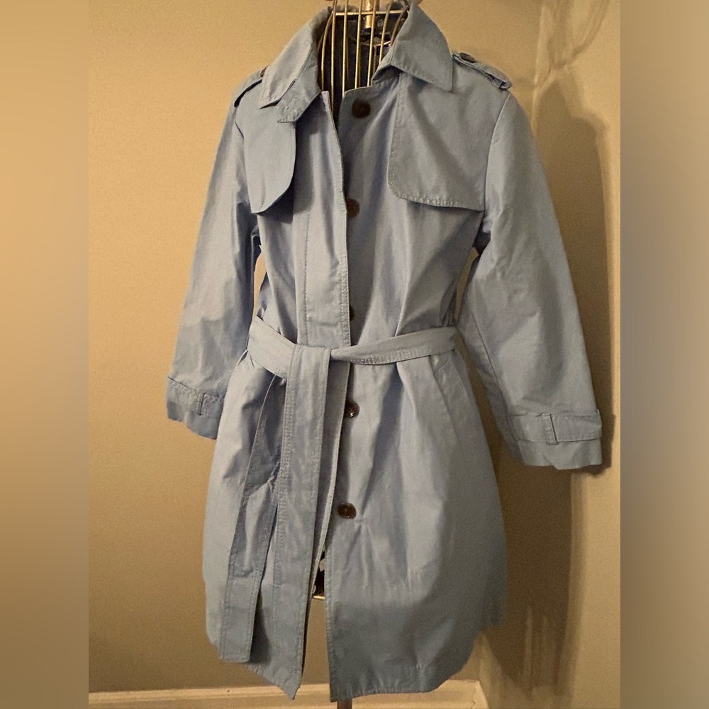 Blue Gap Trench Coat